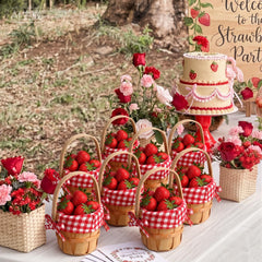 Geelin baskets styled as a farmhouse table centerpiece offering rustic charm benefit