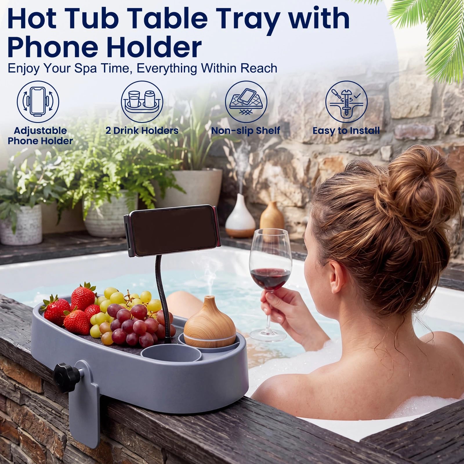 Geelin close-up textured surface prevents slipping and protects items