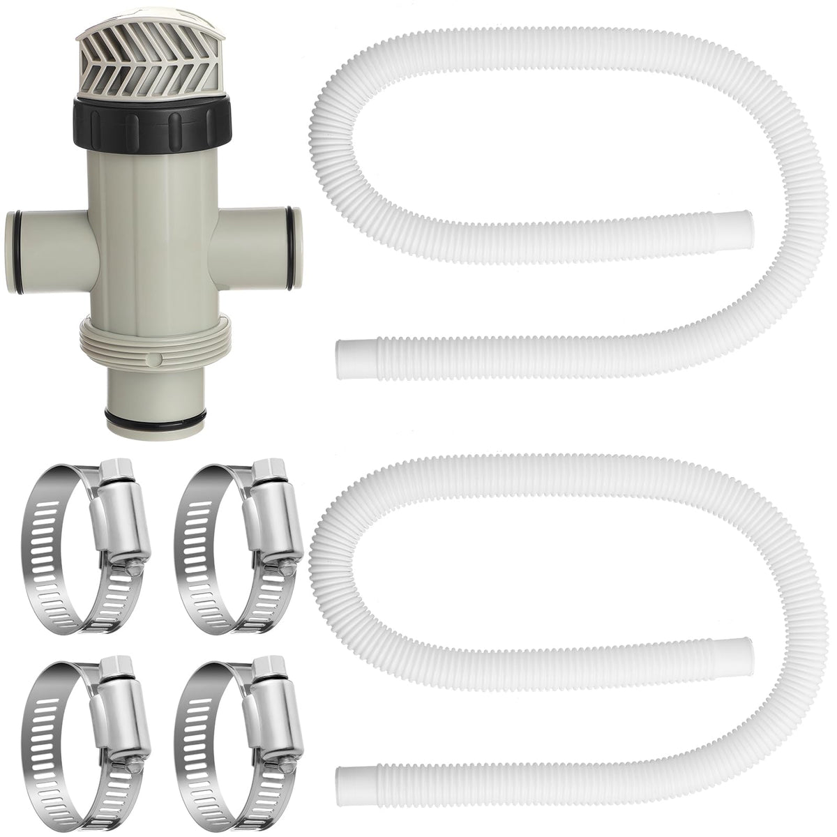 Geelin front packaging showing hoses and clamps for quick replacement