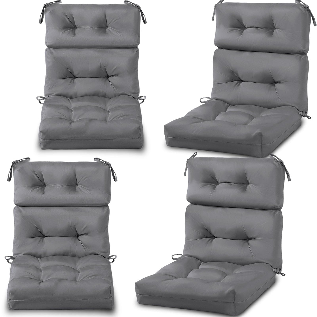 Geelin front view packaged set showing four cushions and neutral color benefits