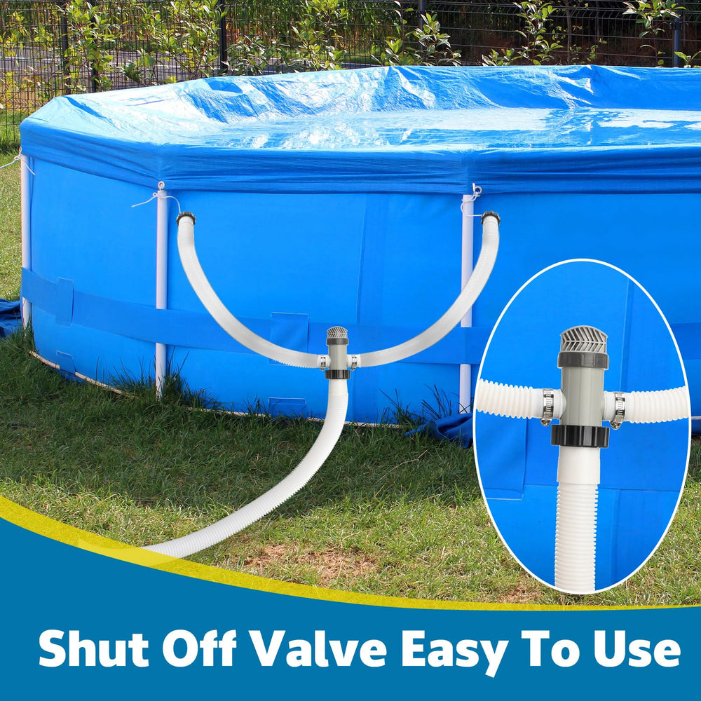 Geelin hose in use while cleaning pool for easy maintenance