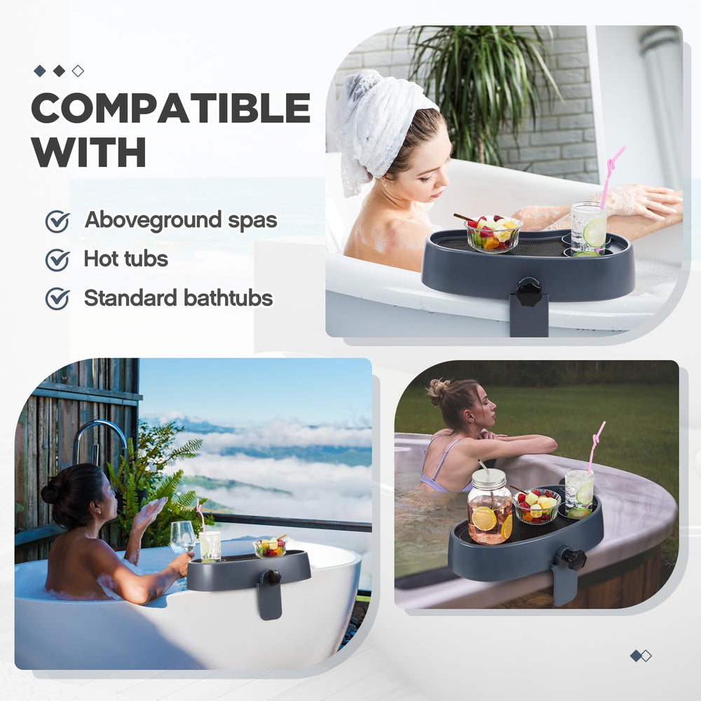 Geelin tray in a spa setting enhancing comfort during soaking