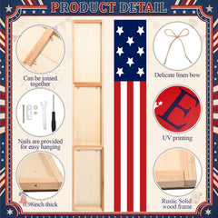 Geelin porch sign next to a shoe to show 47.2 inch height for scale and fit