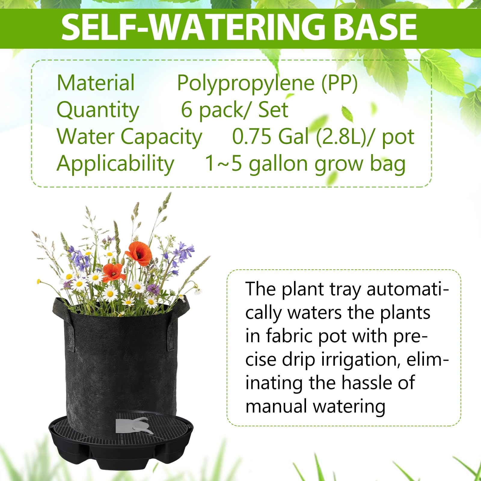 Geelin fabric pot on base inside grow tent demonstrating tidy, low-maintenance watering