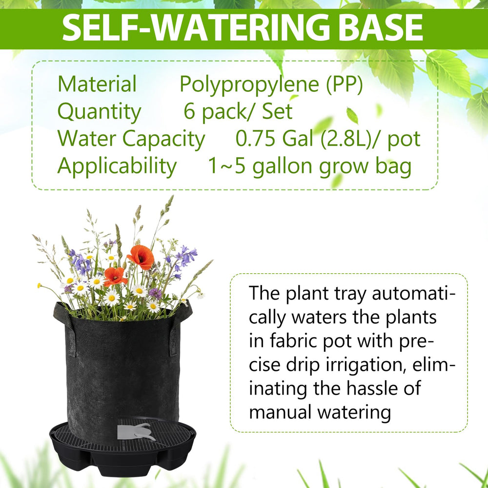 Geelin fabric pot on base inside grow tent demonstrating tidy, low-maintenance watering