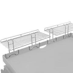 Geesta warming rack front view showing sturdy platform and clean finish for extra cooking space