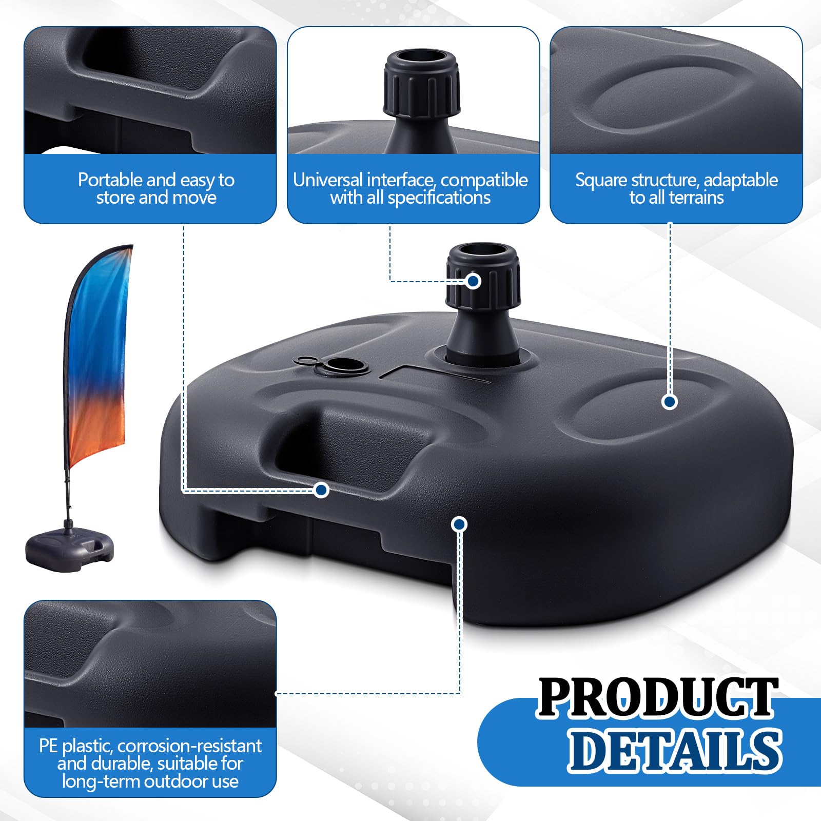 Geetery close-up of fill port and handle for easy filling and carrying
