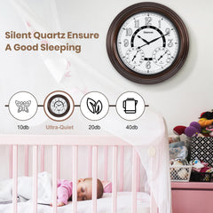 Geevon illuminated clock at night with warm backlight for visibility