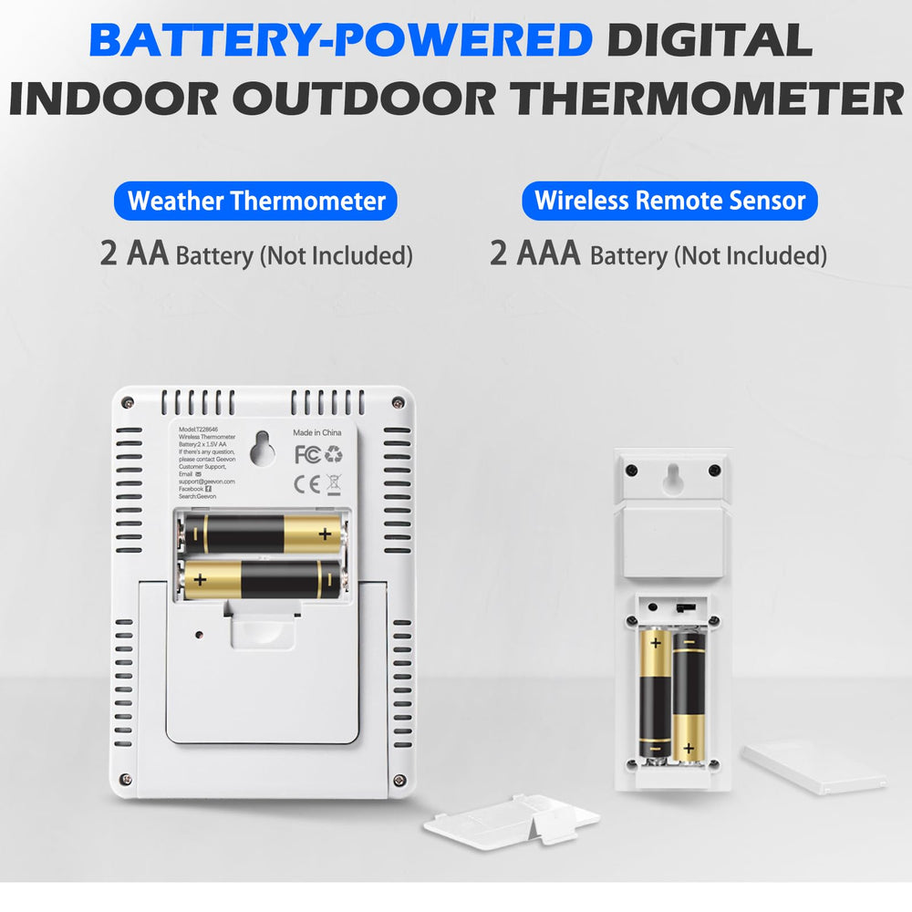 Geevon battery compartment open showing simple battery replacement benefit
