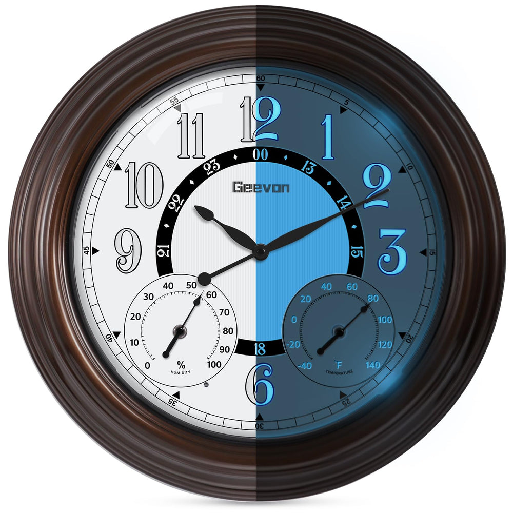 Geevon front view bronze clock with clear numbers for easy reading