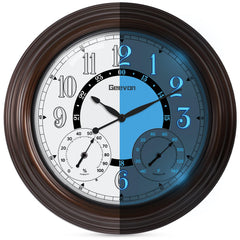 Geevon front view bronze clock with clear numbers for easy reading
