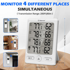 Geevon large LCD comfort indicator displaying humidity and temperature benefit