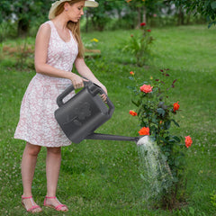 gegemaoyi watering can in use on hanging planter for easy reach benefit