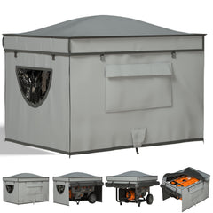 GEHENG front view showing full tent cover protecting generator from weather