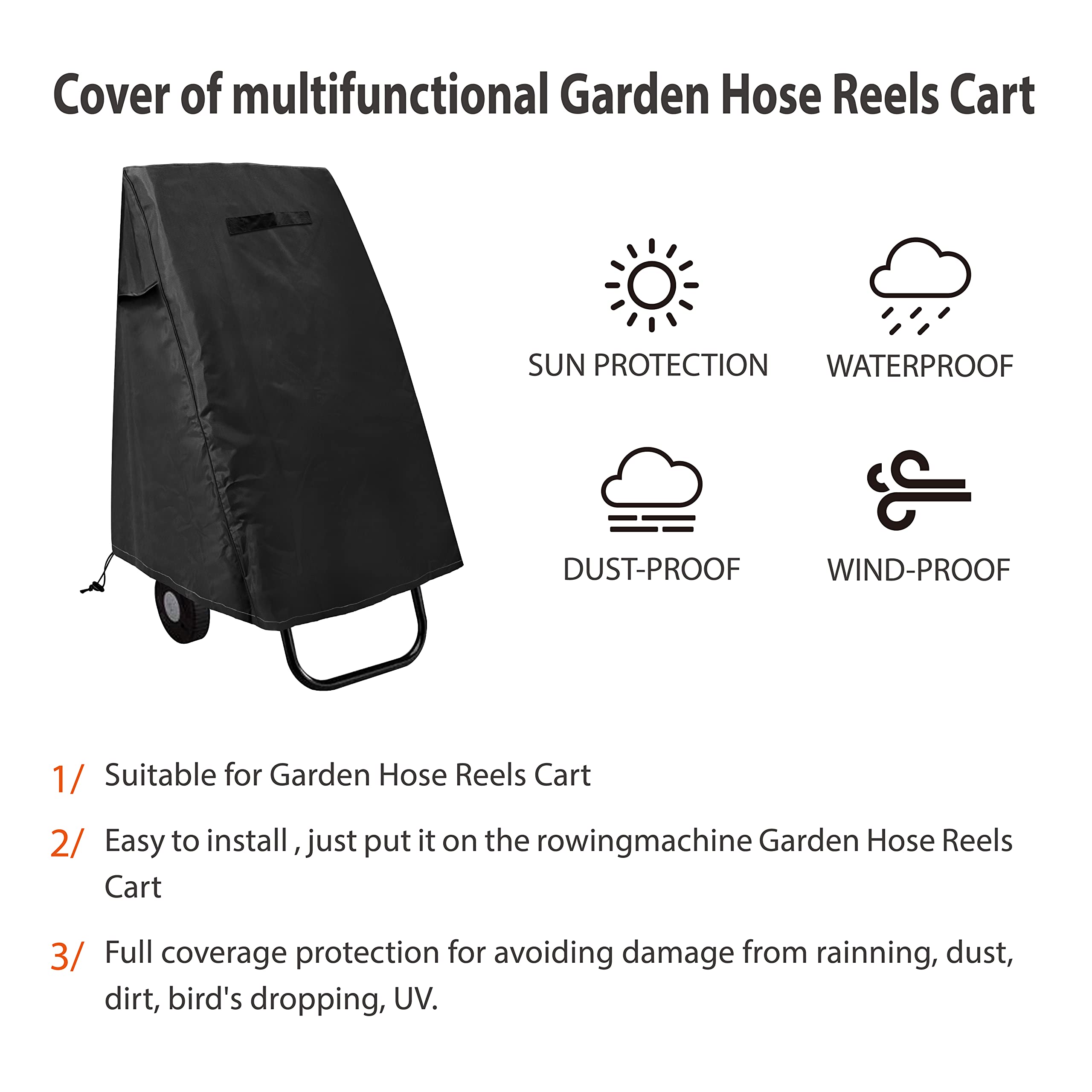 GEHENG cover with measuring tape showing accurate 25.9 x 24.8 x 34.6 inches fit