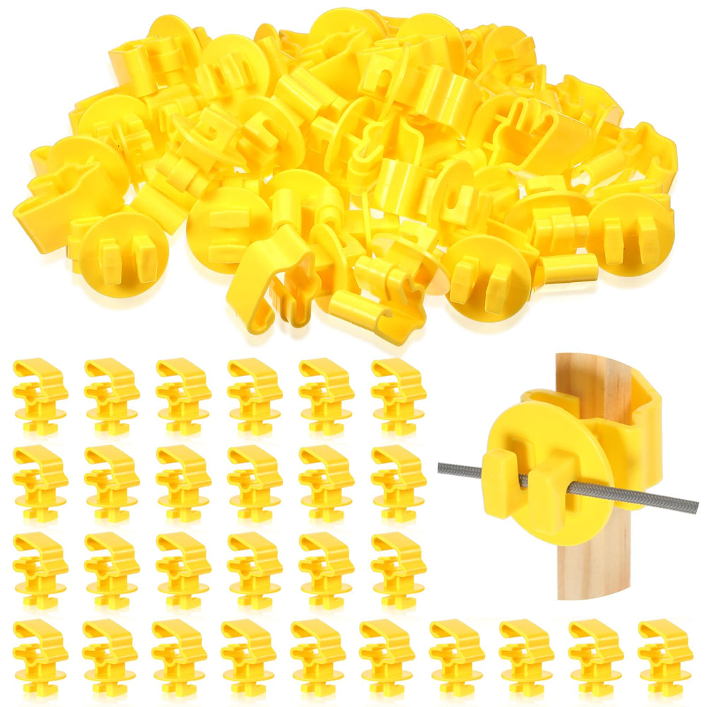 Geiserailie front pack of 150 t post insulators showing quantity and visibility benefit