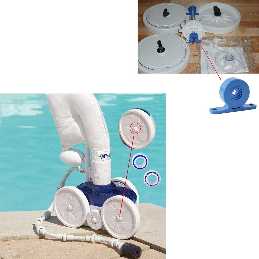 Gekufa repaired Polaris cleaner poolside showing renewed performance for cleaner water