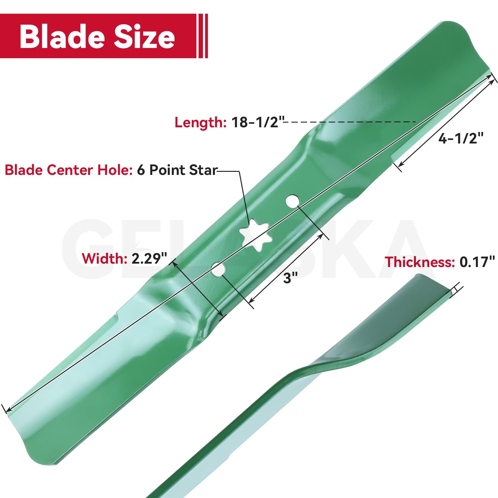 GELASKA photo of 6-point star center hole ensuring proper fit and secure mounting