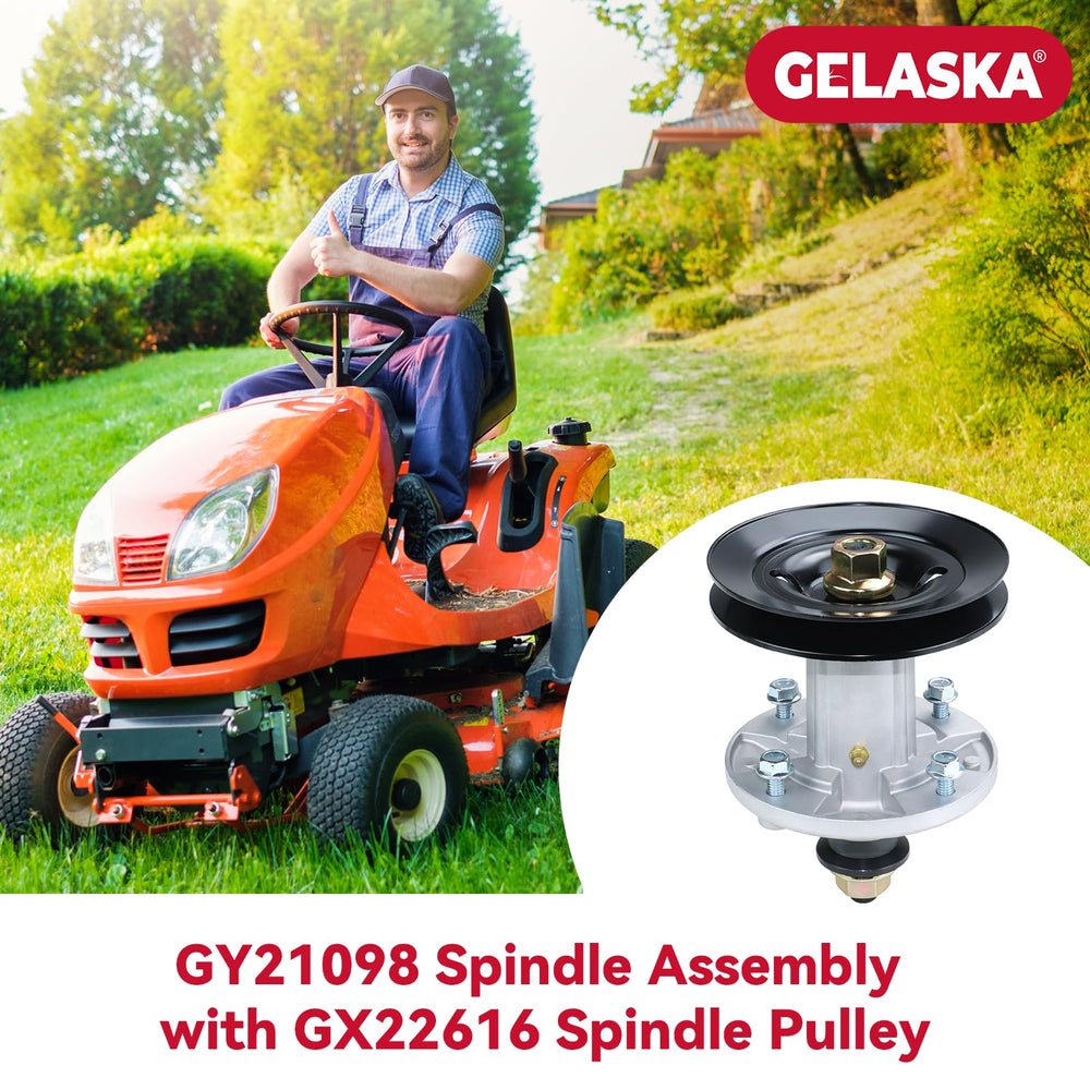 GELASKA GX22616 pulley top view demonstrating correct belt tracking