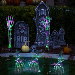 Gemce skeleton arm close-up on 150 LEDs highlighting bright waterproof lighting