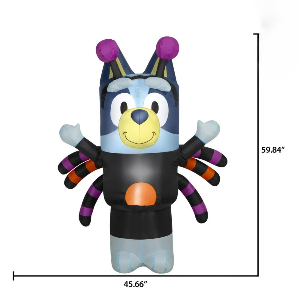 Gemmy Bluey in lawn showing 5 ft scale and easy placement advantage