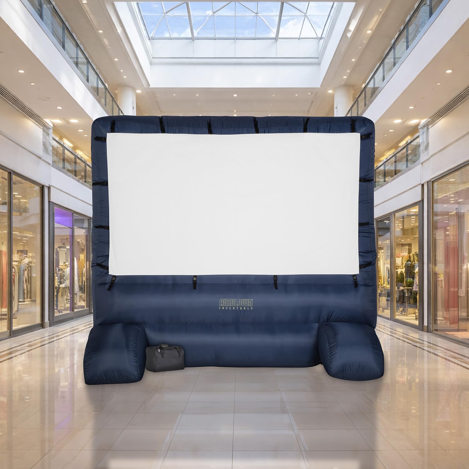 Gemmy folded screen in supplied storage bag showing compact transport and tidy storage