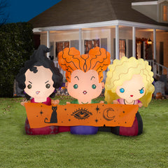 Gemmy Hocus Pocus Sisters side profile inflated demonstrating scale and visibility