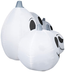 Gemmy inflatable displayed in yard boosts Halloween atmosphere and easy setup