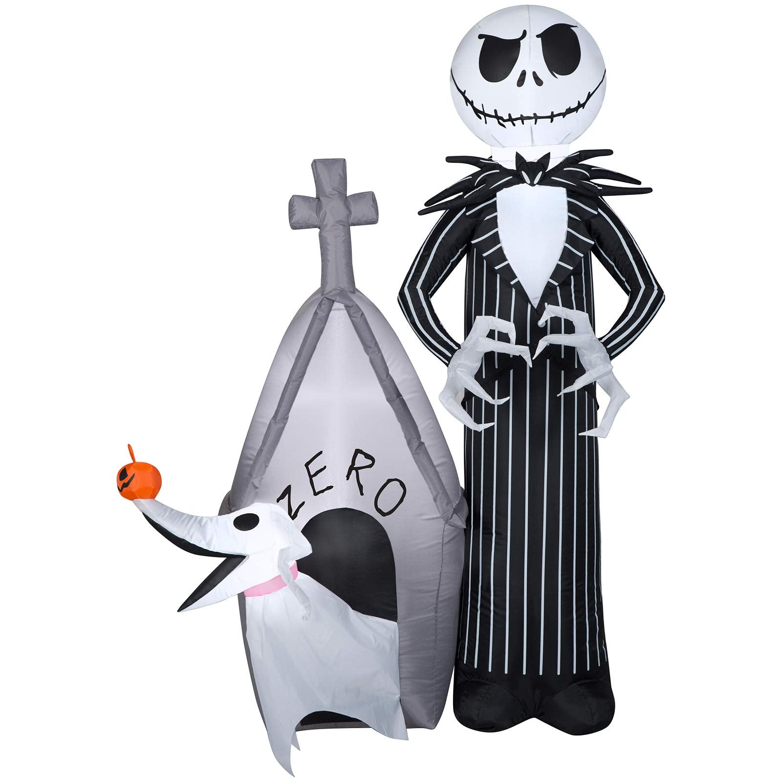 Gemmy Jack and Zero front view showing characters and house scene, adds instant Disney ambiance