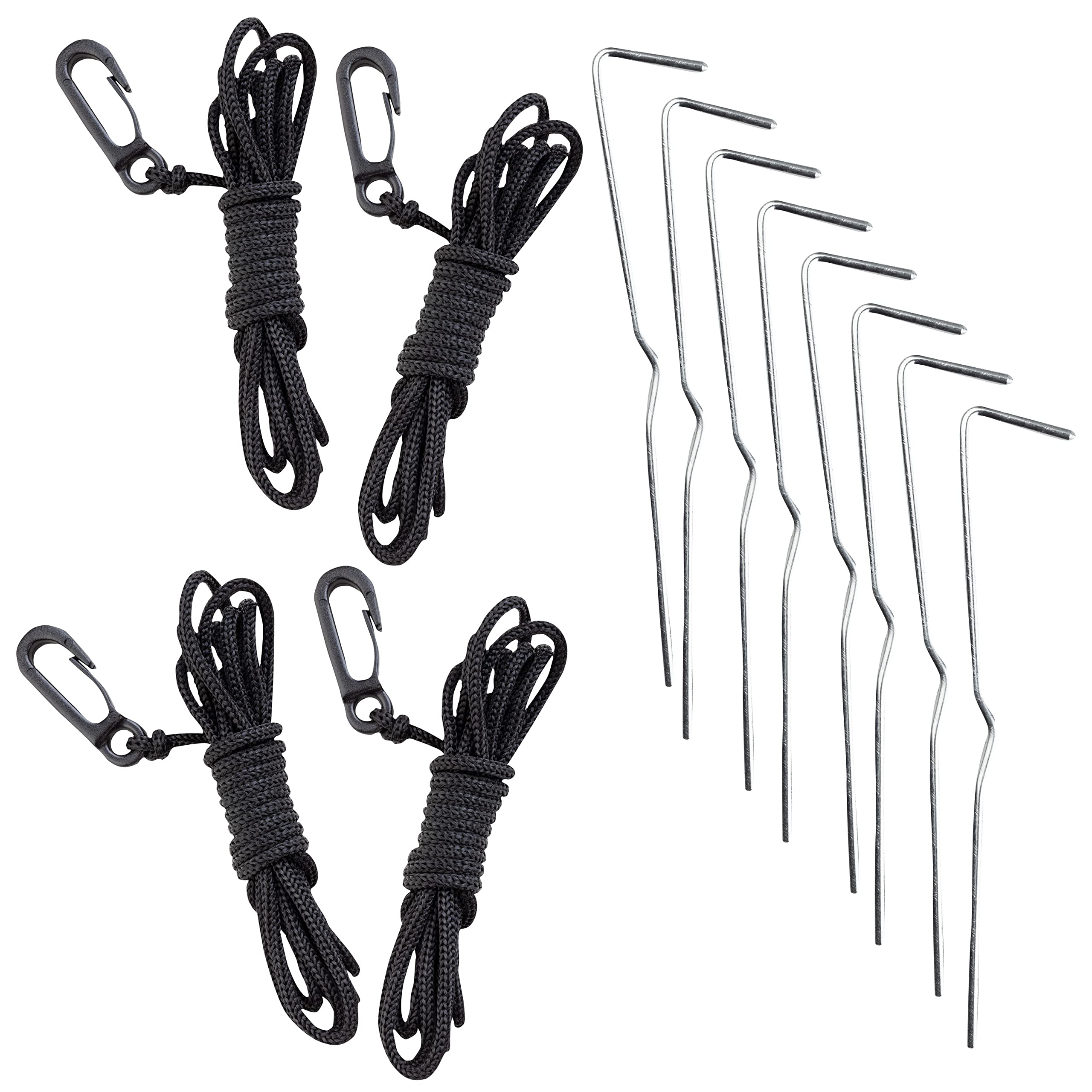 Gemmy fan, stakes, and rope laid out showing quick assembly and secure anchoring