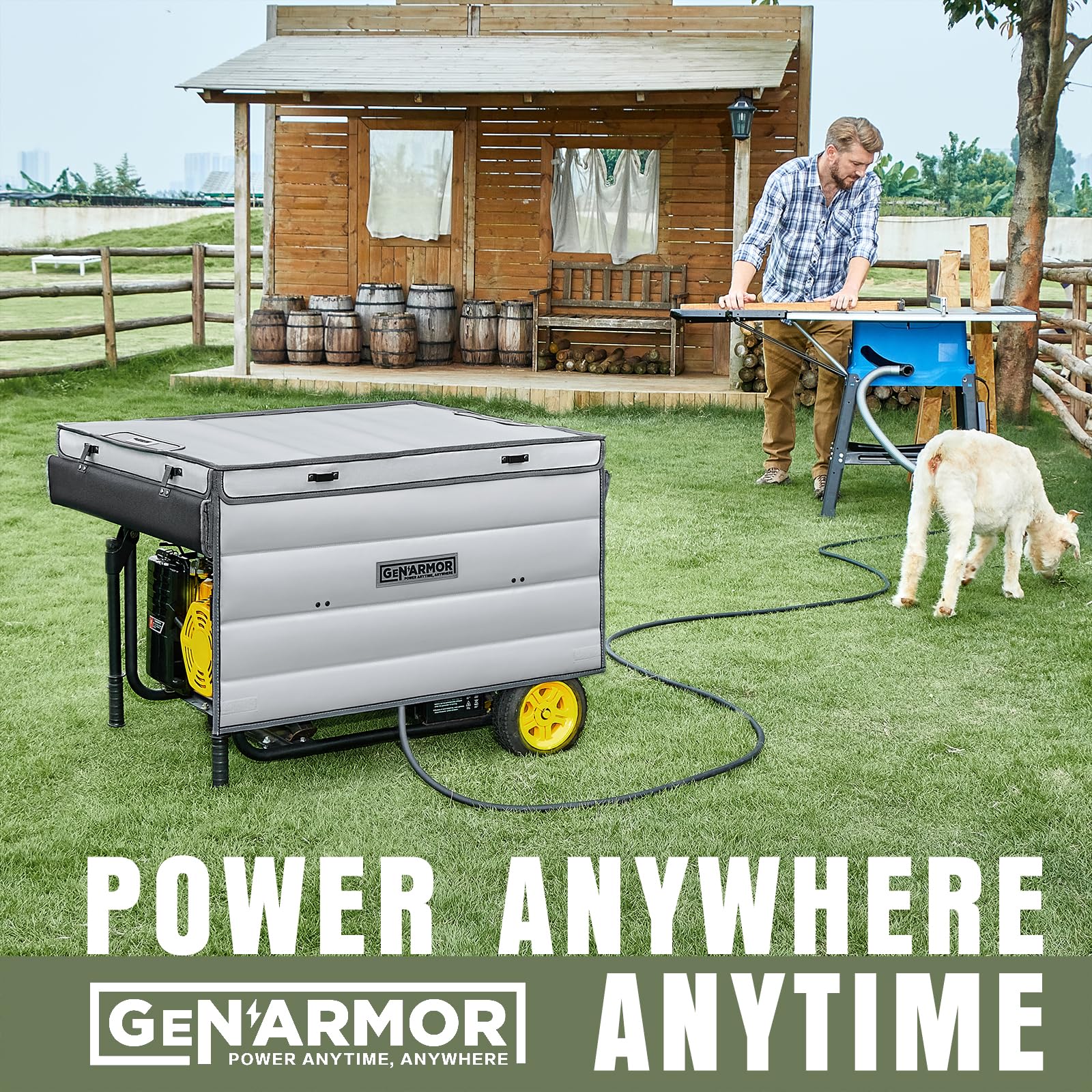 GenArmor waterproof tarpaulin close-up illustrating durable weather protection