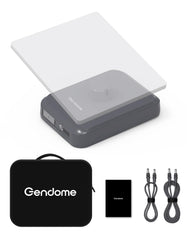 GENDOME front view of StarGrid kit showing battery and case, convenient portability