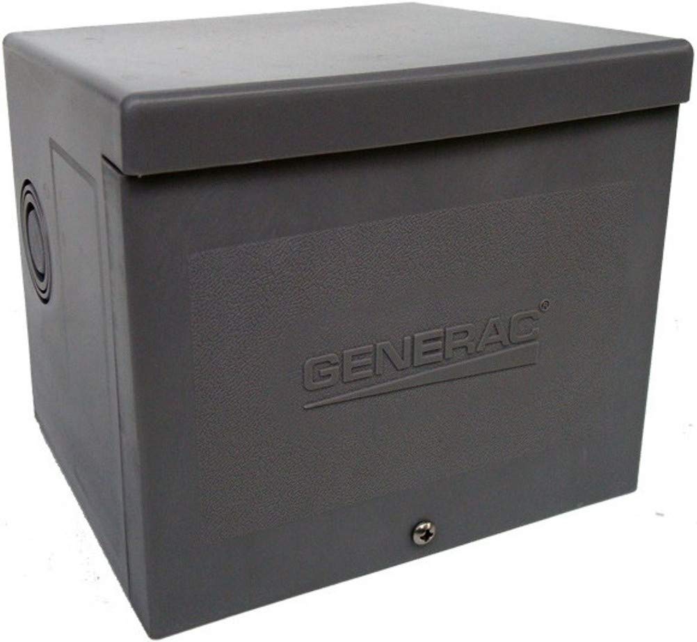 Generac 6340 front view mounted outdoors showing weather-resistant protection