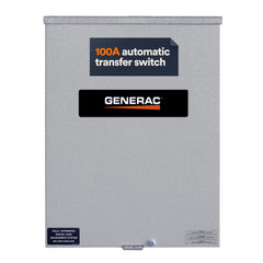 Generac transfer switch front panel showing enclosure and mounting for safe whole-home backup