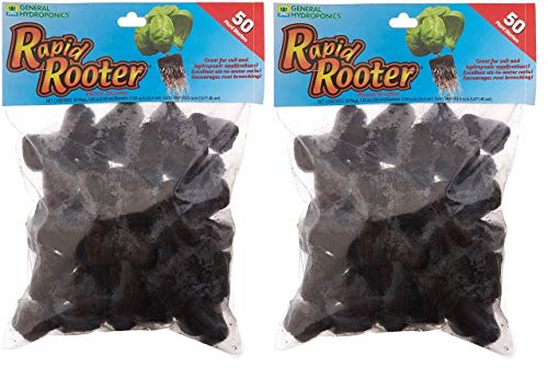 General Hydroponics Rapid Rooter front pack image showing clean plugs and quick-start benefit