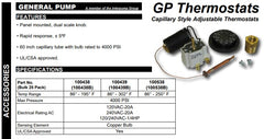 General Pump capillary tube and bulb close-up rated 4000 PSI for reliable pressure washer sensing