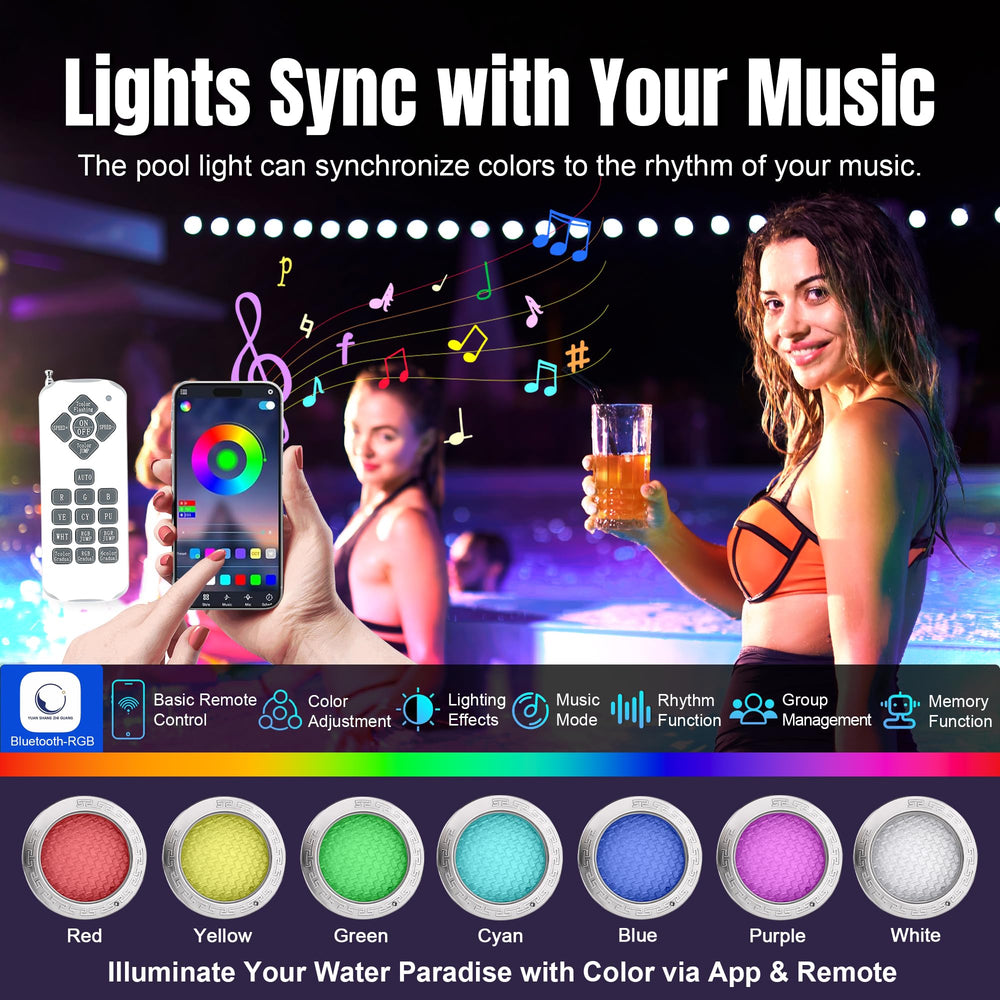 Generalman colorful LED lighting effect underwater demonstrating dynamic party visuals