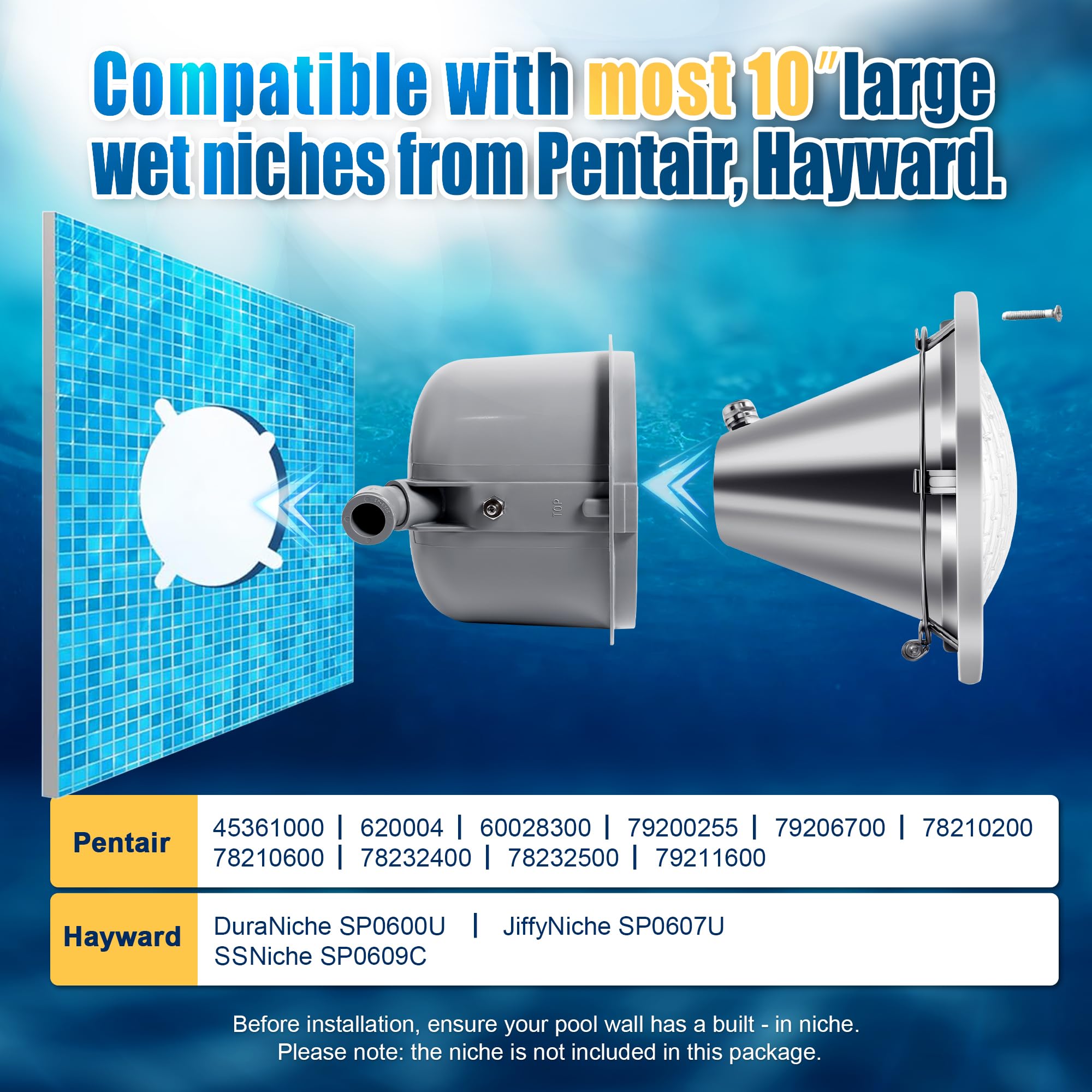 Generalmann included 500W bulbs and connector highlighting easy bulb replacement