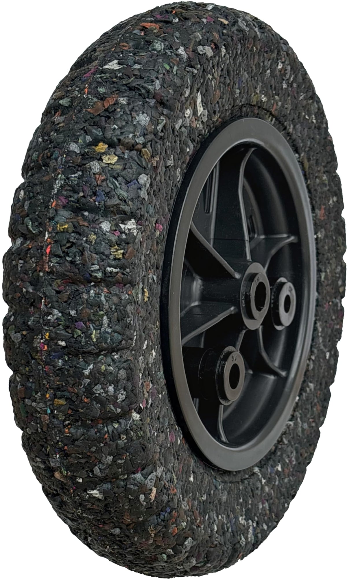 Generic 14-inch tire front view showing brand and durable all-weather tread benefit
