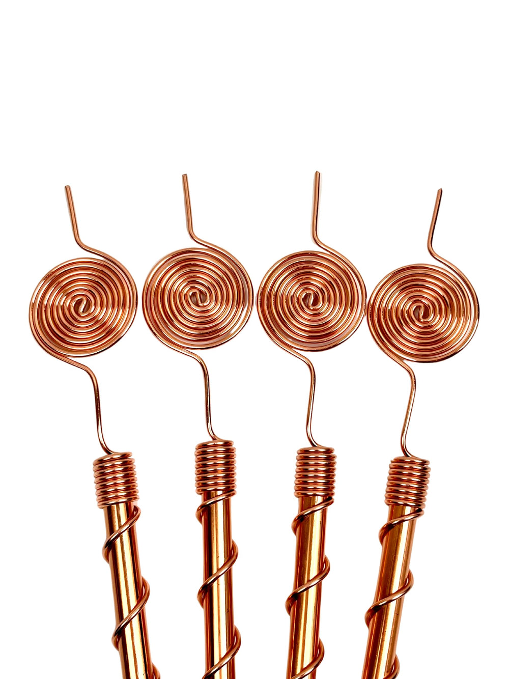 Generic brand close-up of copper spiral texture highlighting pure copper quality