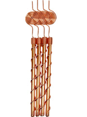 Generic brand spirals inserted in a pot demonstrating easy installation and aesthetic