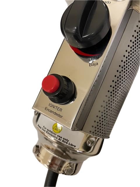 Generic brand stainless-steel emitter close-up highlighting durable finish and even heat output
