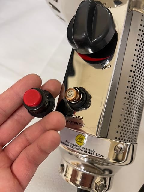 Generic brand laid-out components showing valve, knob, igniter and emitter for easy installation