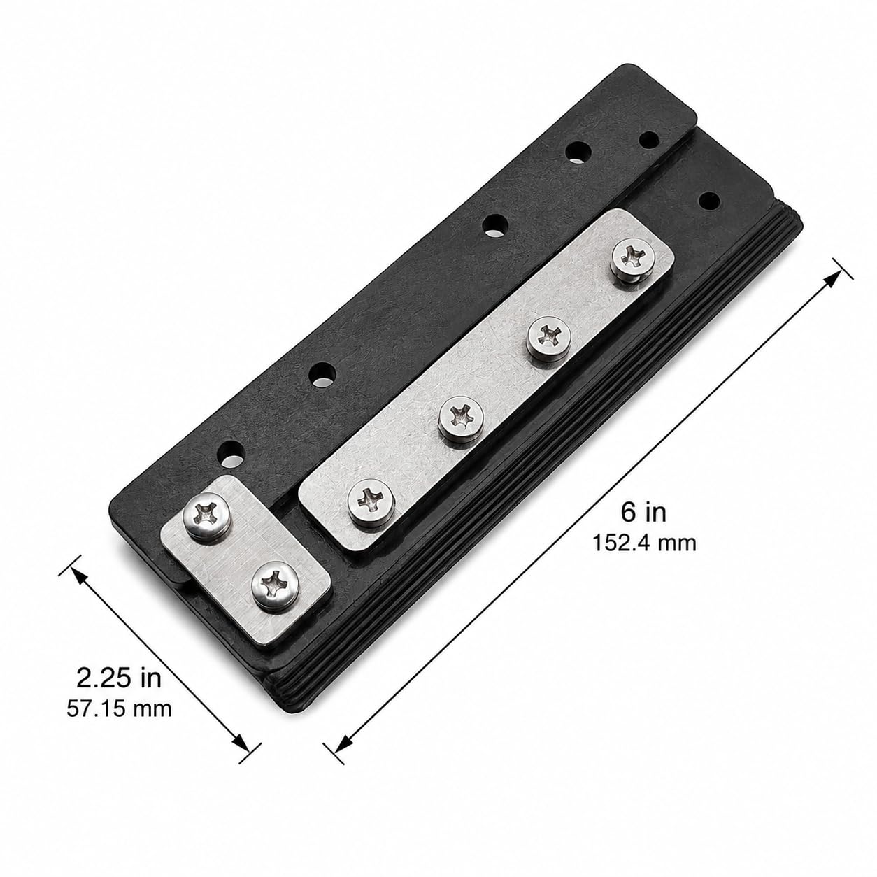 Generic A1100 close-up of the 3-hole rope tab with reinforced holes for secure attachment