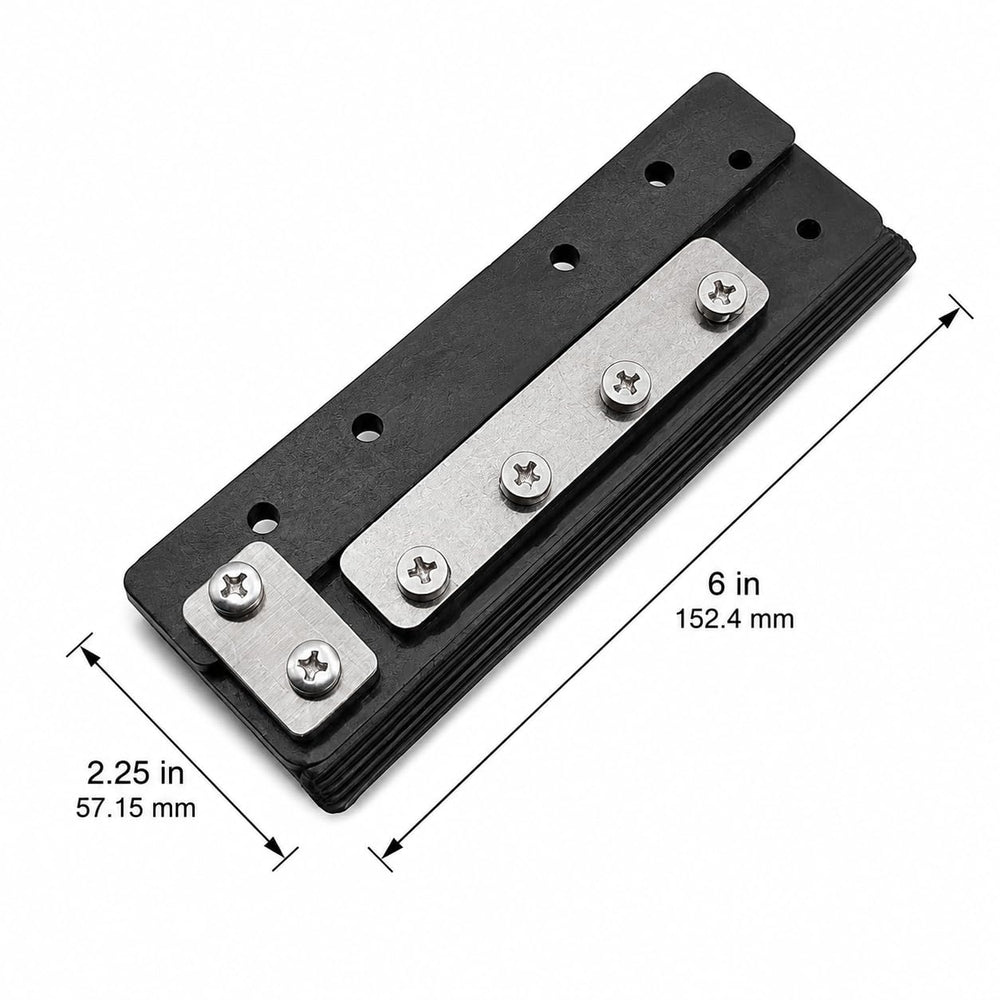 Generic A1100 close-up of the 3-hole rope tab with reinforced holes for secure attachment