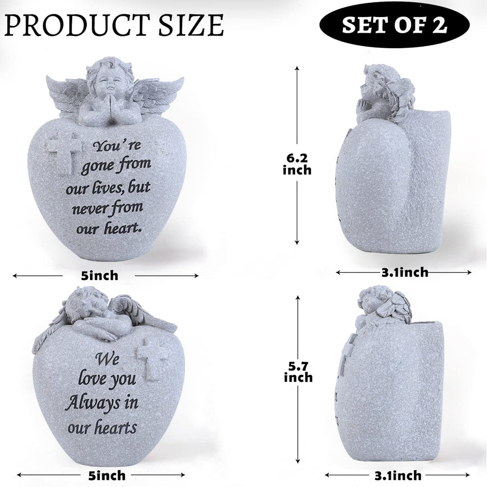 Generic close-up of angel detail highlighting sculpted features and durability