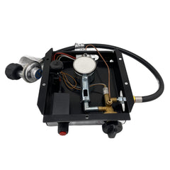 Generic burner module close-up displaying glass tube mount and flame ports for even heat