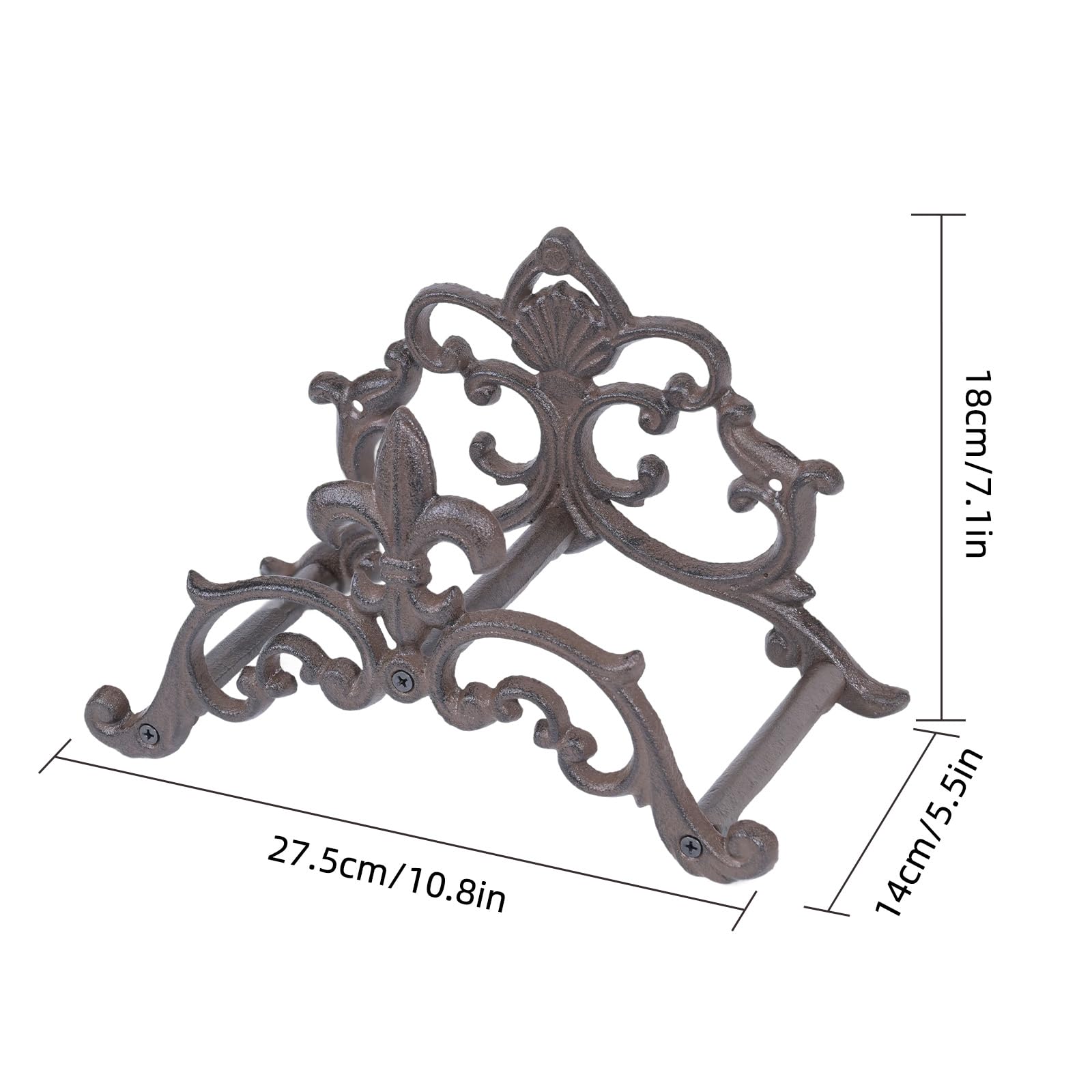 Generic cast iron hose holder showing pre-drilled holes for easy installation benefit