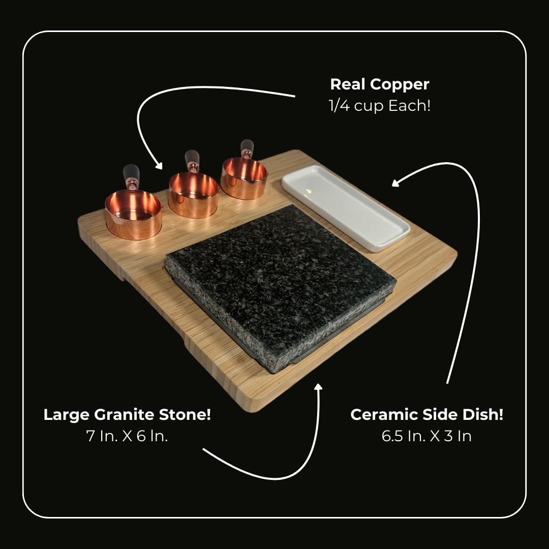 Generic close-up of granite texture and polishing, shows heat-holding surface for even cooking