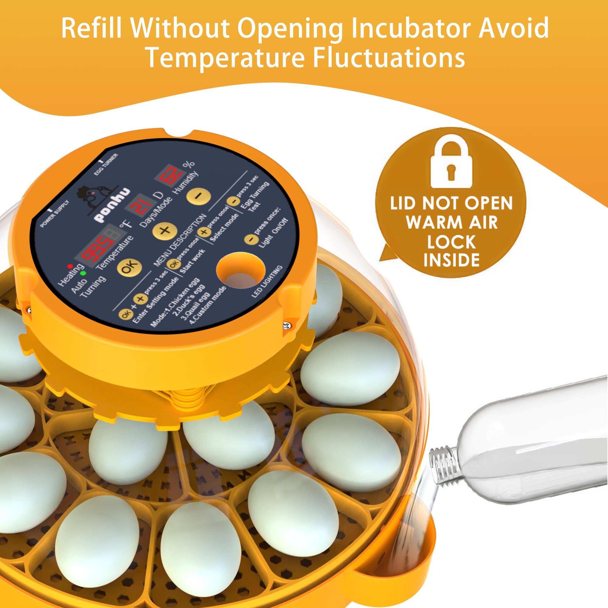 Generic control panel closeup showing buttons and display, benefit simple adjustments